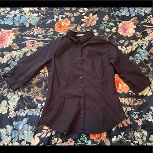 Navy Button Down